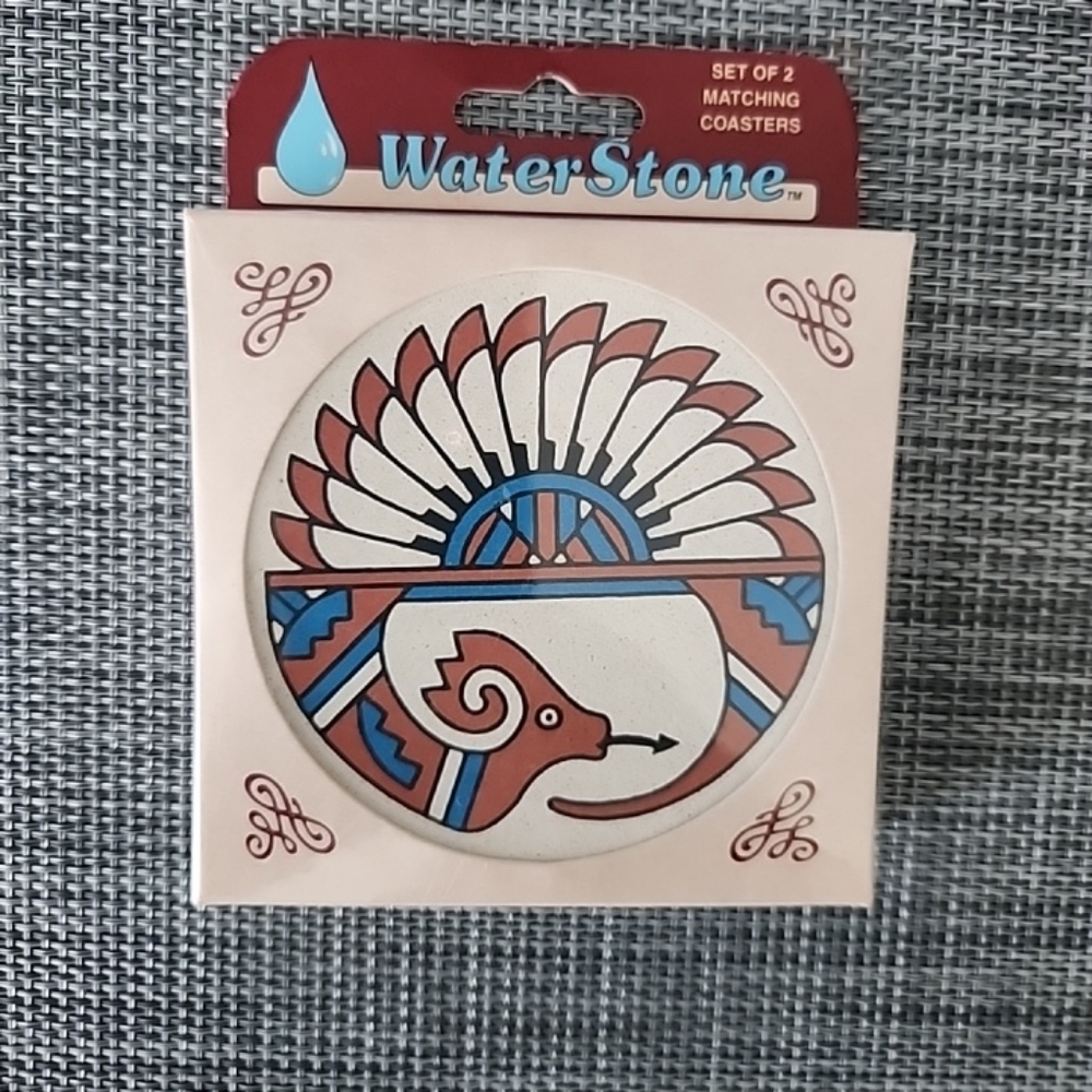 Waterstone Set of 2 Matching Coasters NEW